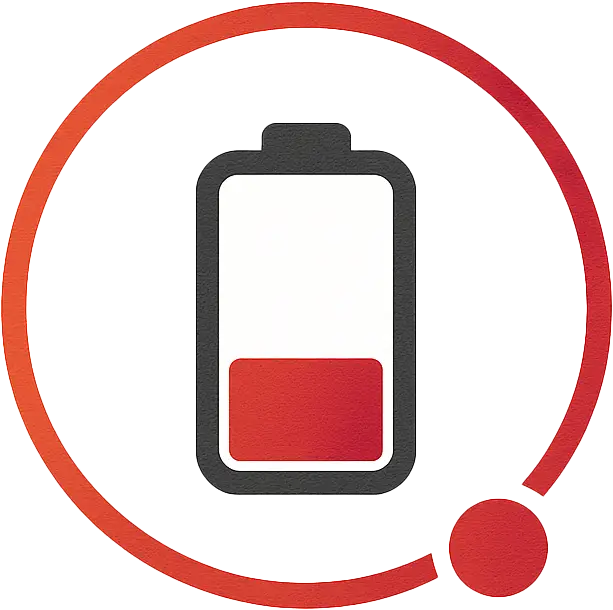 Foto van lege batterij