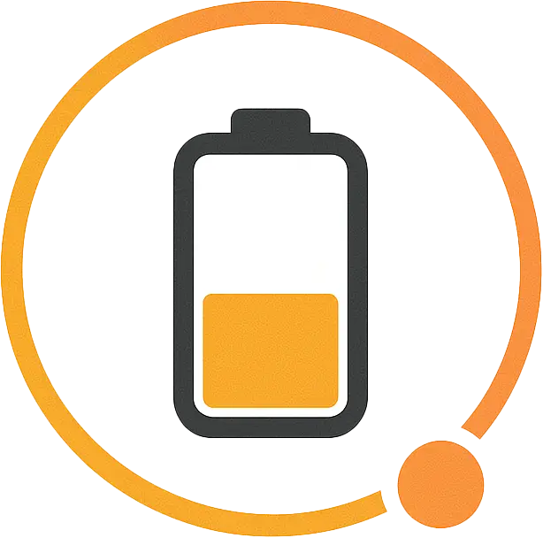 Foto van batterij aan het opladen